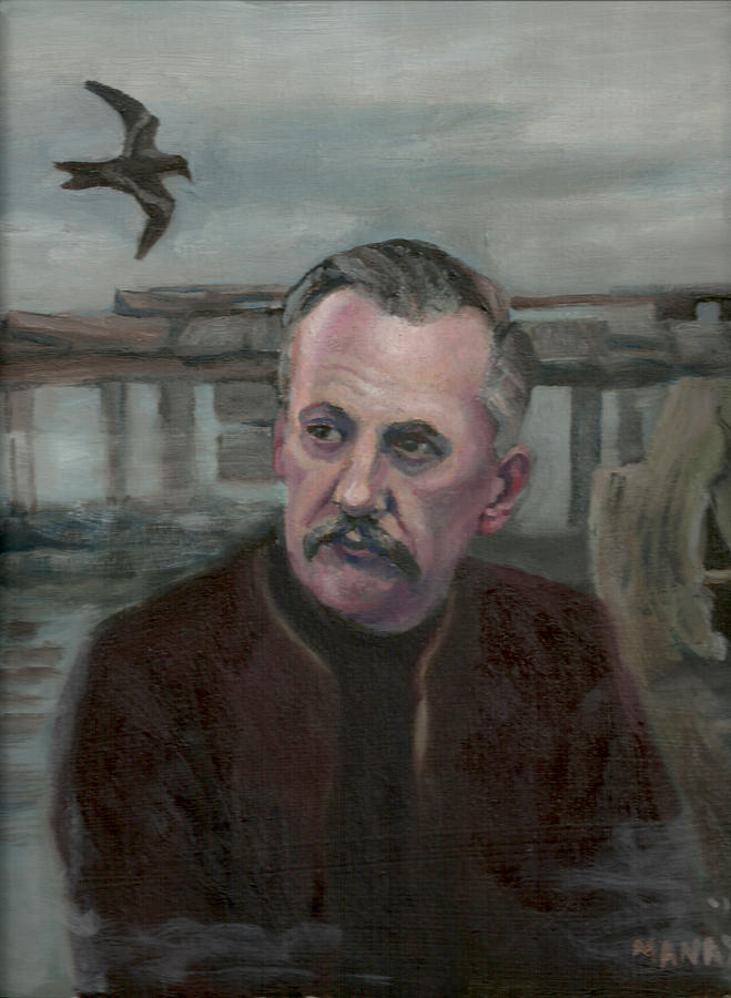 Portrait of Robert Manry Painting by Douglas Manry