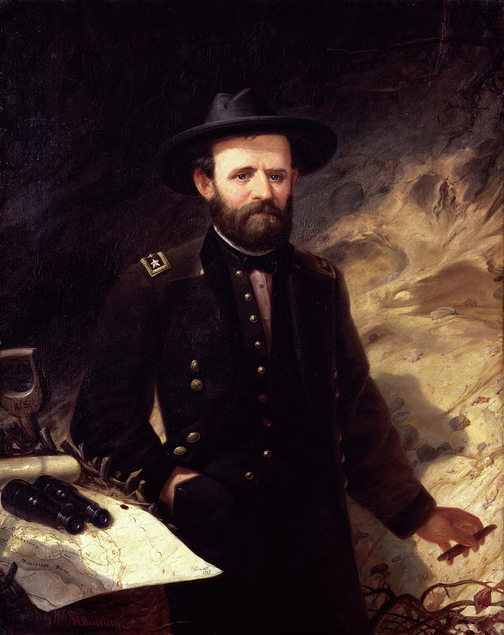 Portrait of Ulysses S. Grant #1 Painting by Ole Peter Hansen Balling