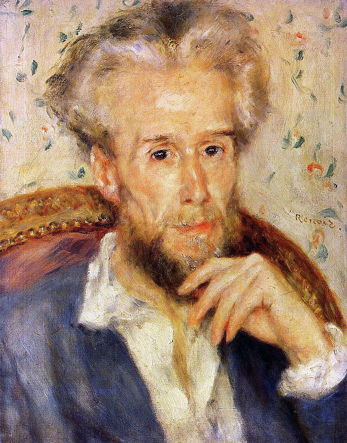 Pierre Auguste Renoir Painting - Portrait of Victor Chocquet #1 by Pierre-Auguste Renoir