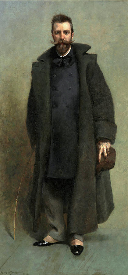 Portrait of William Merritt Chase #1 Painting by James Carroll Beckwith