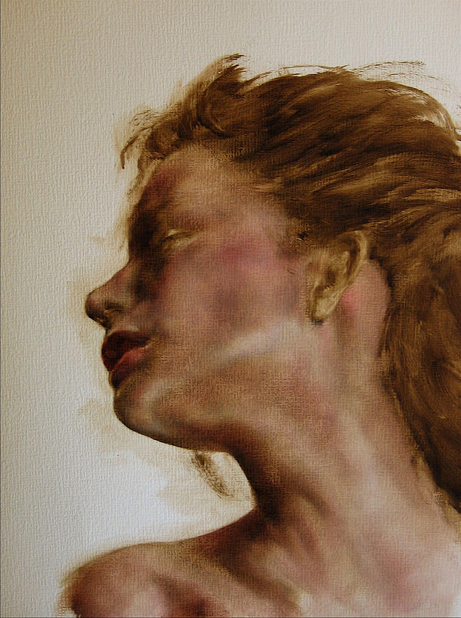 Portrait Painting - Portrait Study 1 #1 by Stuart Gilbert