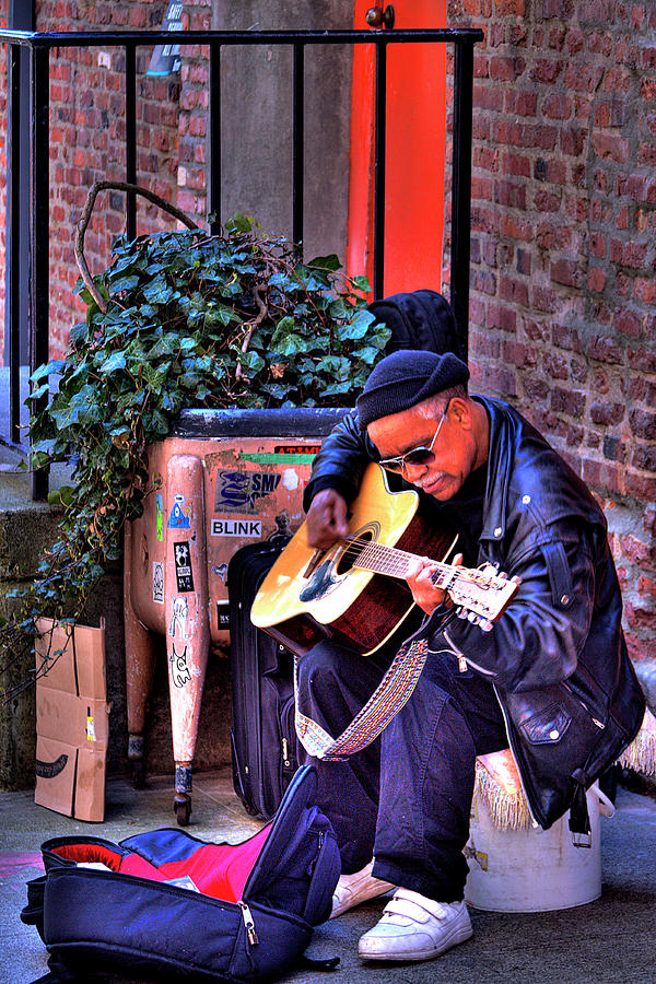 Post Alley Musician Photograph