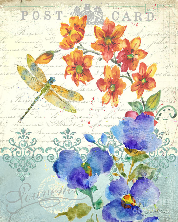 Post Cards Botanicals-JP3801 #2 Painting by Jean Plout