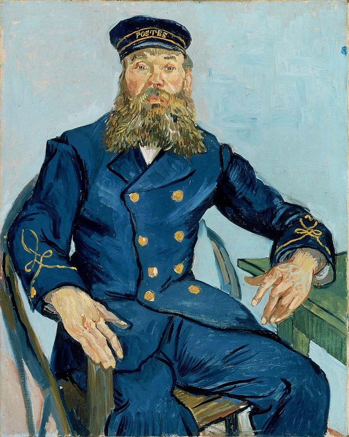 Postman Joseph Roulin #1 Painting by Vincent Van Gogh