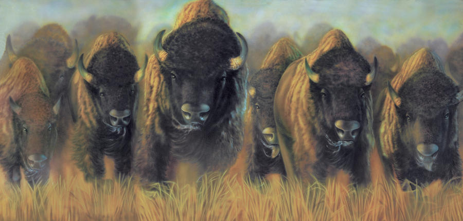 Prairie Thunder Painting by Wayne Pruse