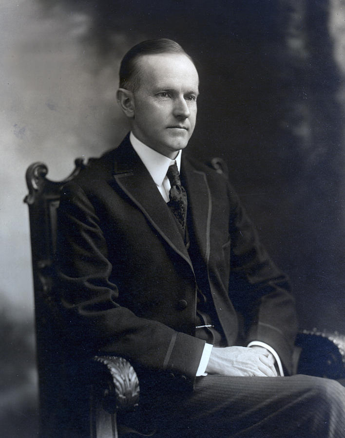 Portrait Photograph - President Calvin Coolidge #1 by International  Images