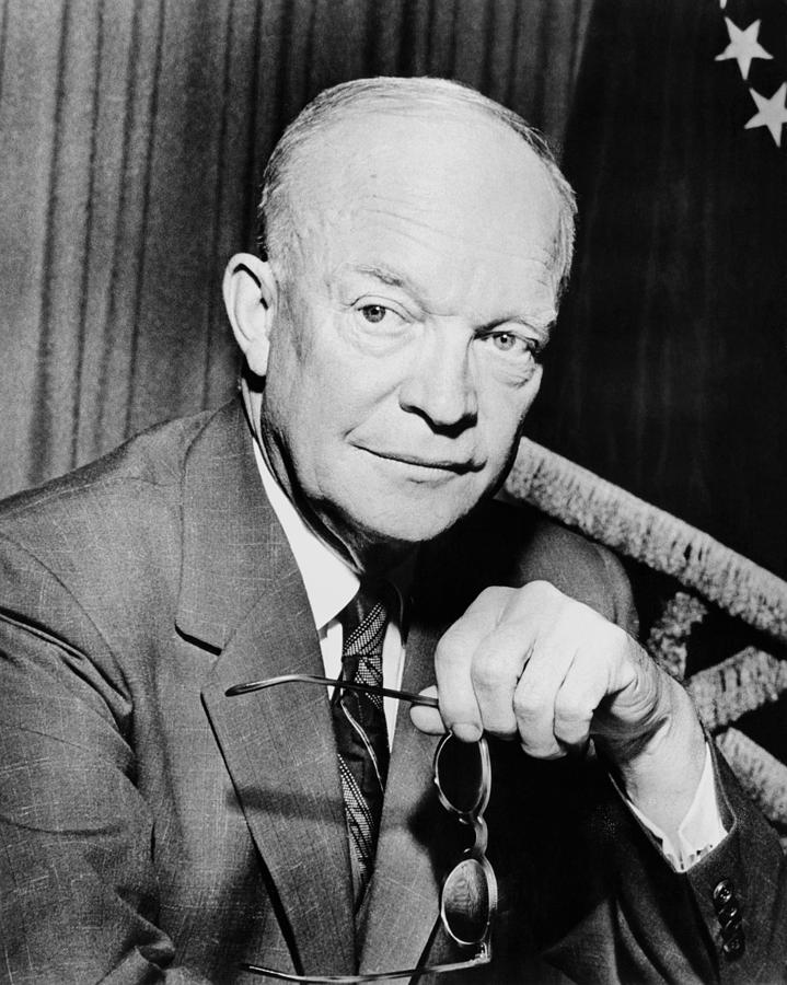 Dwight Eisenhower Photograph - President Dwight Eisenhower  #4 by War Is Hell Store