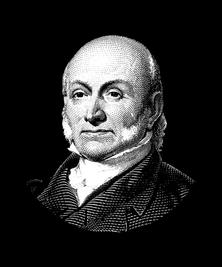 John Quincy Adams Digital Art - President John Quincy Adams #1 by War Is Hell Store