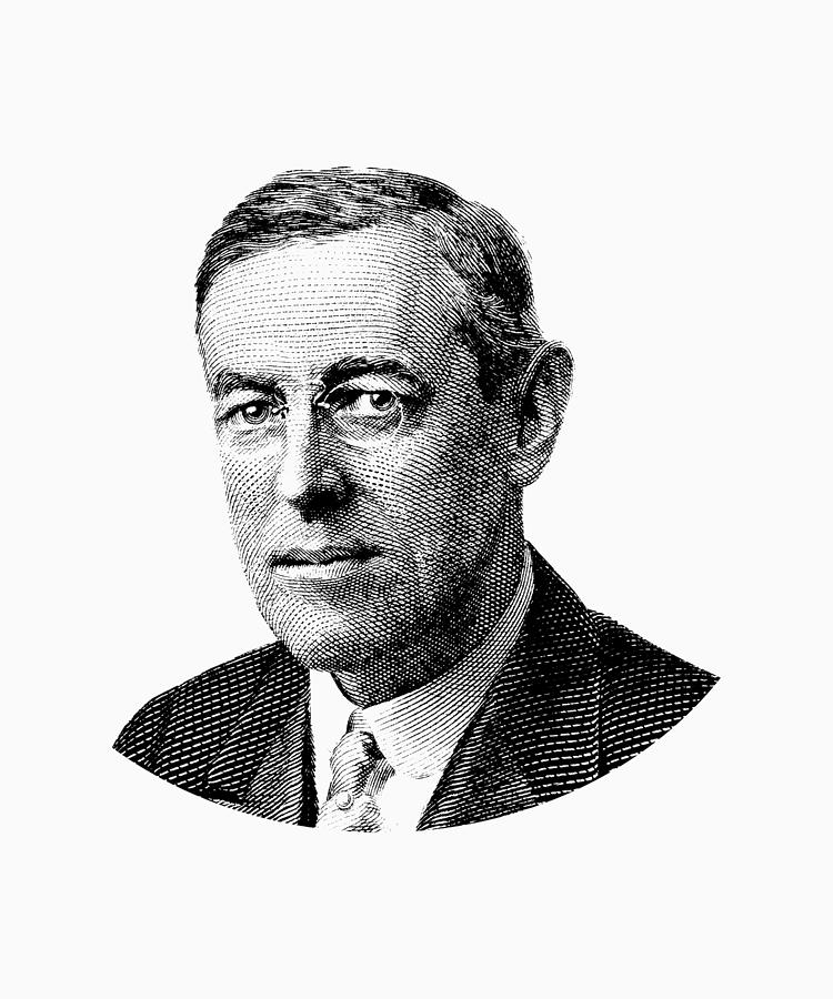 President Woodrow Wilson Graphic Digital Art by War Is Hell Store