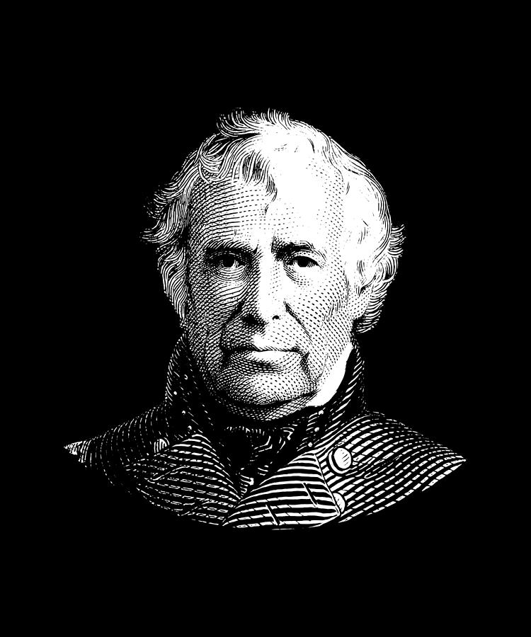 President Zachary Taylor Graphic Digital Art by War Is Hell Store