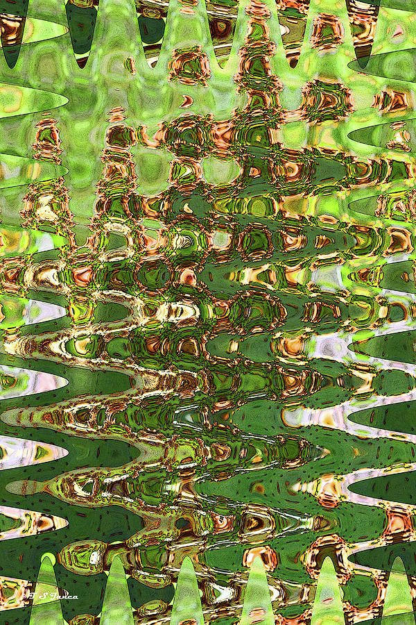 Prickly Pear Cactus Abstract #1 Digital Art by Tom Janca