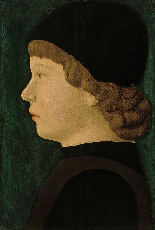 Profile Portrait Of A Boy #1 Painting by North Italian 15th Century