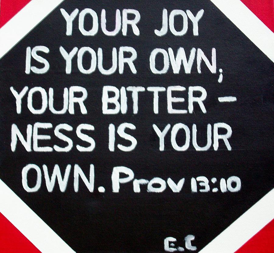 Inspirational Painting - Proverbs #1 by Eloudi Coetzer
