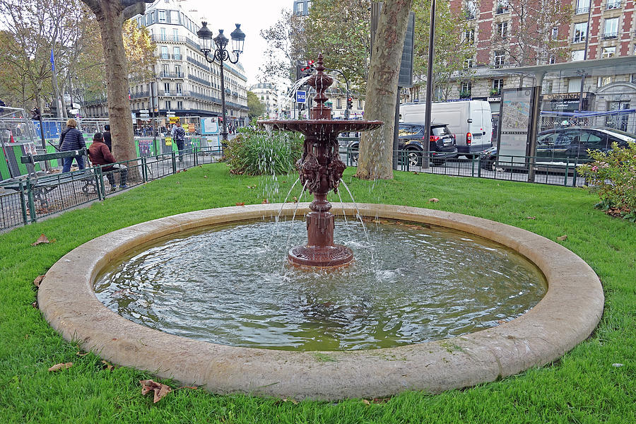 Public Fountain In Paris, France #1 Photograph by Rick Rosenshein