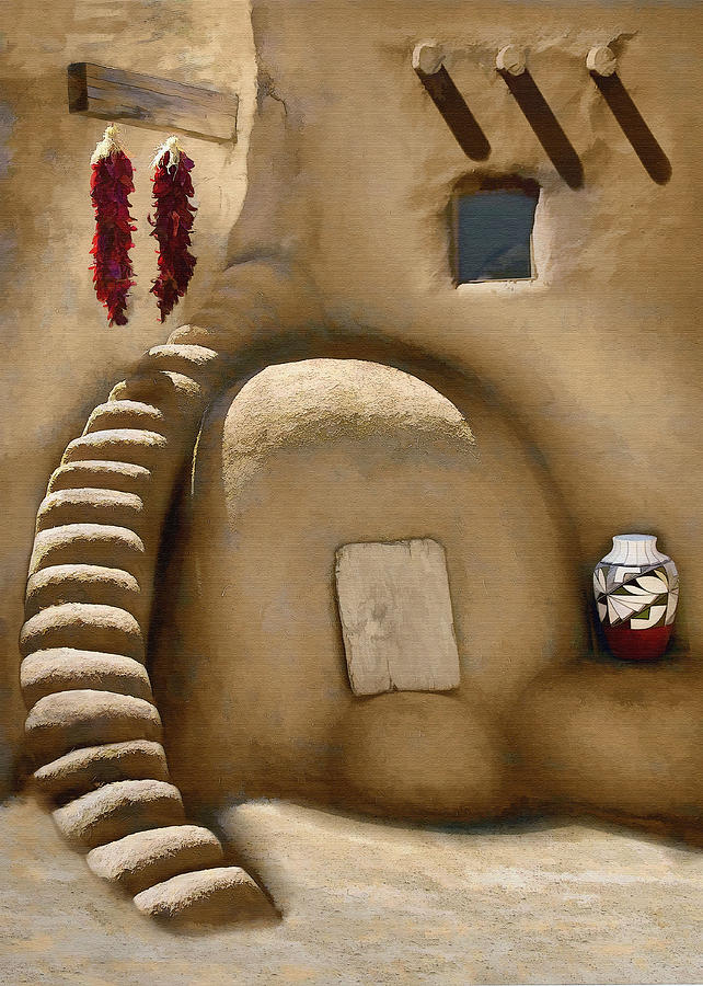 Pueblo Oven #1 Digital Art by Sharon Foster