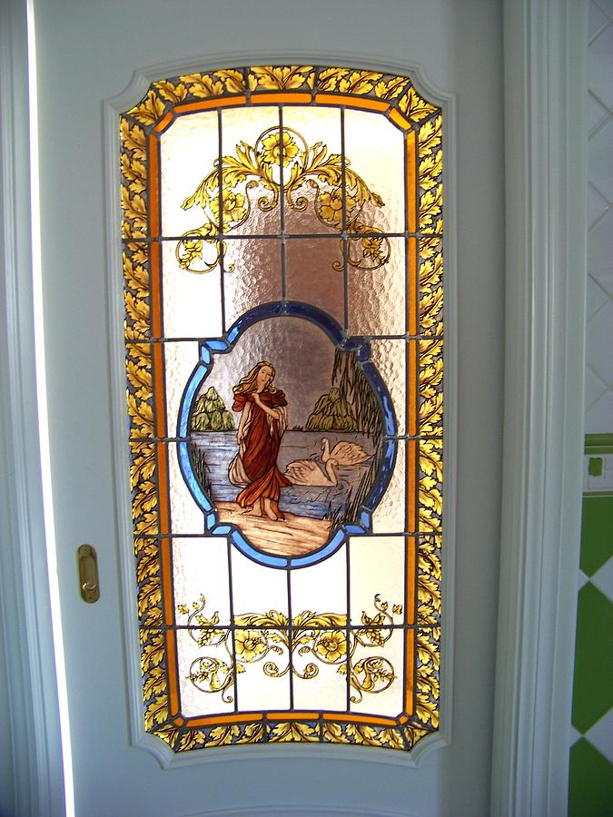 Puerta de paso motivo griego #1 Glass Art by Justyna Pastuszka