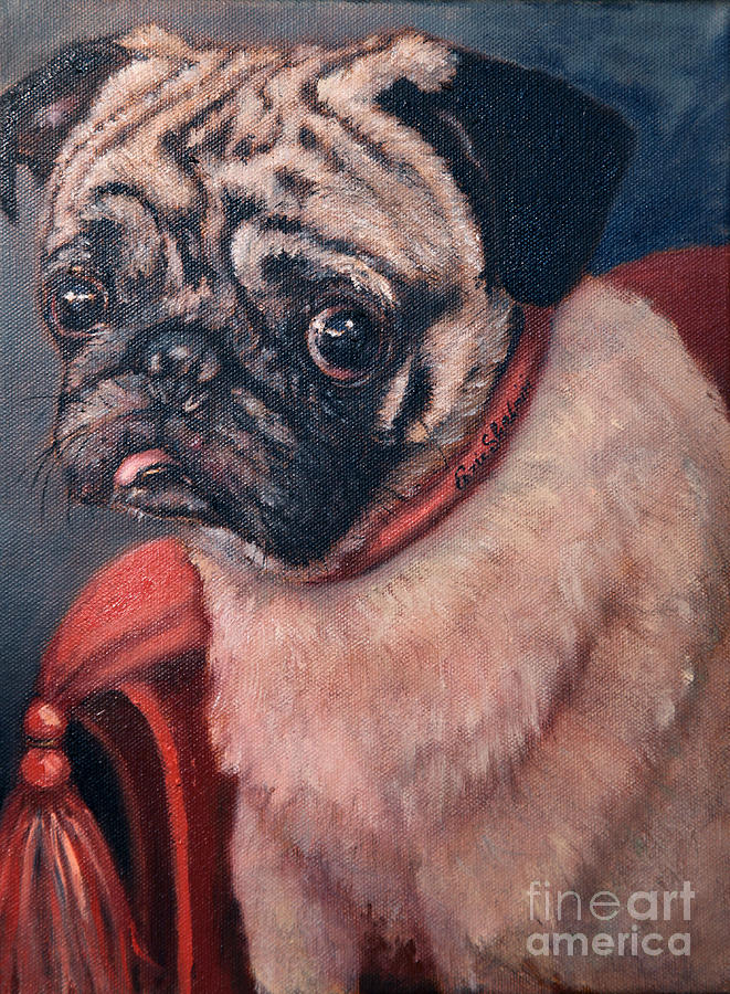 Pugsy Painting by Portraits By NC