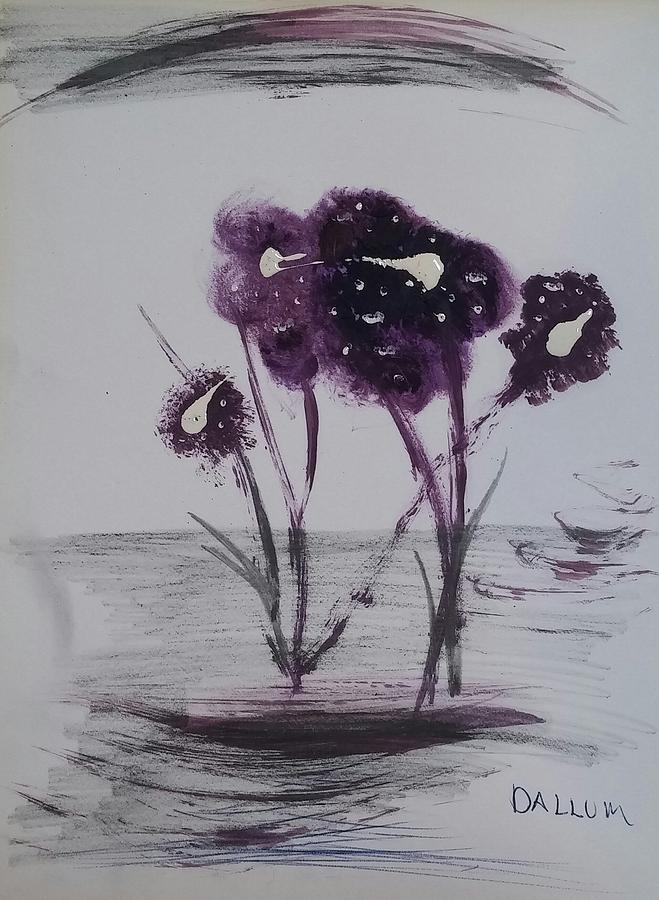 Purple Flowers #1 Painting by Gregory Dallum