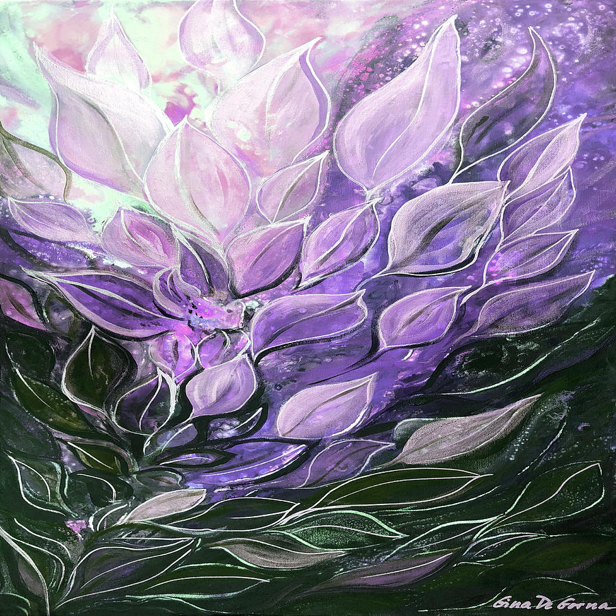 Purple #1 Painting by Gina De Gorna
