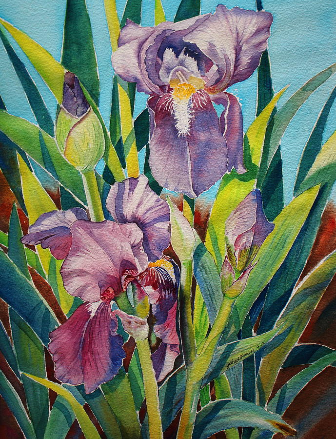 Purple Iris Painting by Jelly Starnes - Fine Art America
