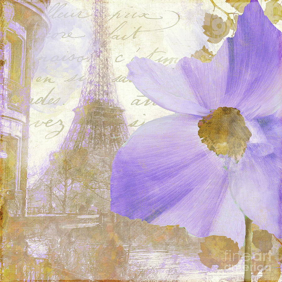 Purple Paris I #1 Painting by Mindy Sommers