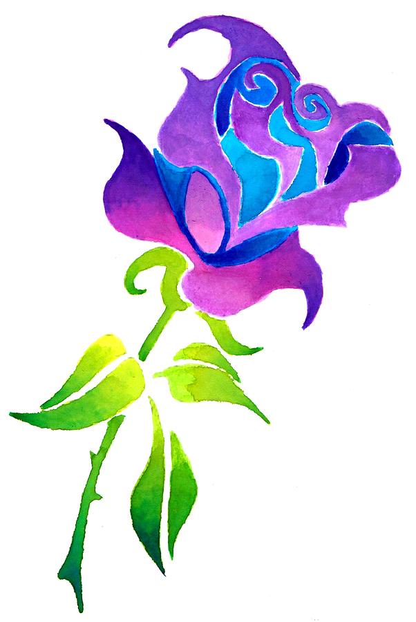 Rose Painting - Purple Rose #1 by Sarah Krafft