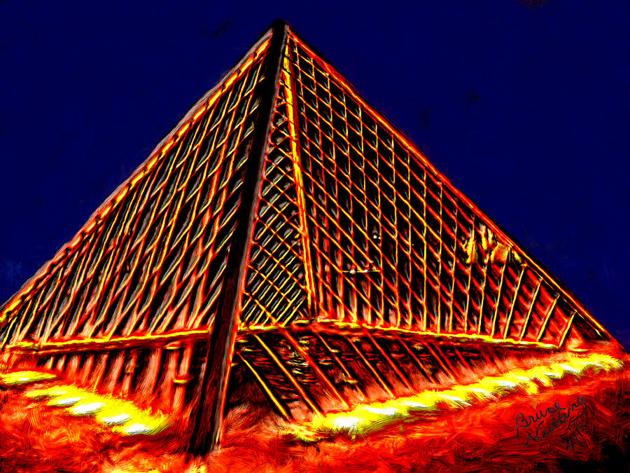 Pyramid Fountain Lima Peru #1 Painting by Bruce Nutting