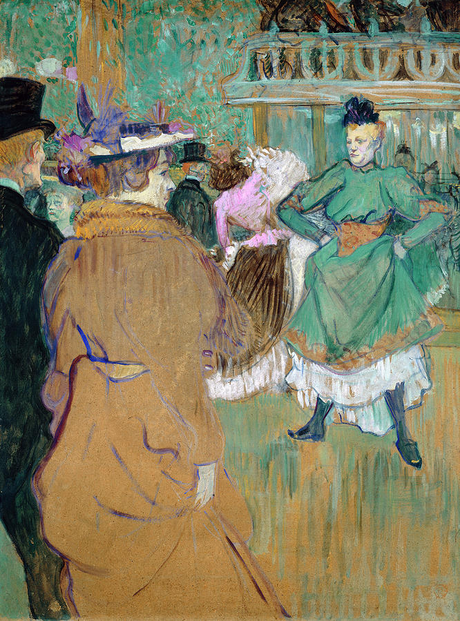 Quadrille at the Moulin Rouge #1 Painting by Henri de Toulouse-Lautrec