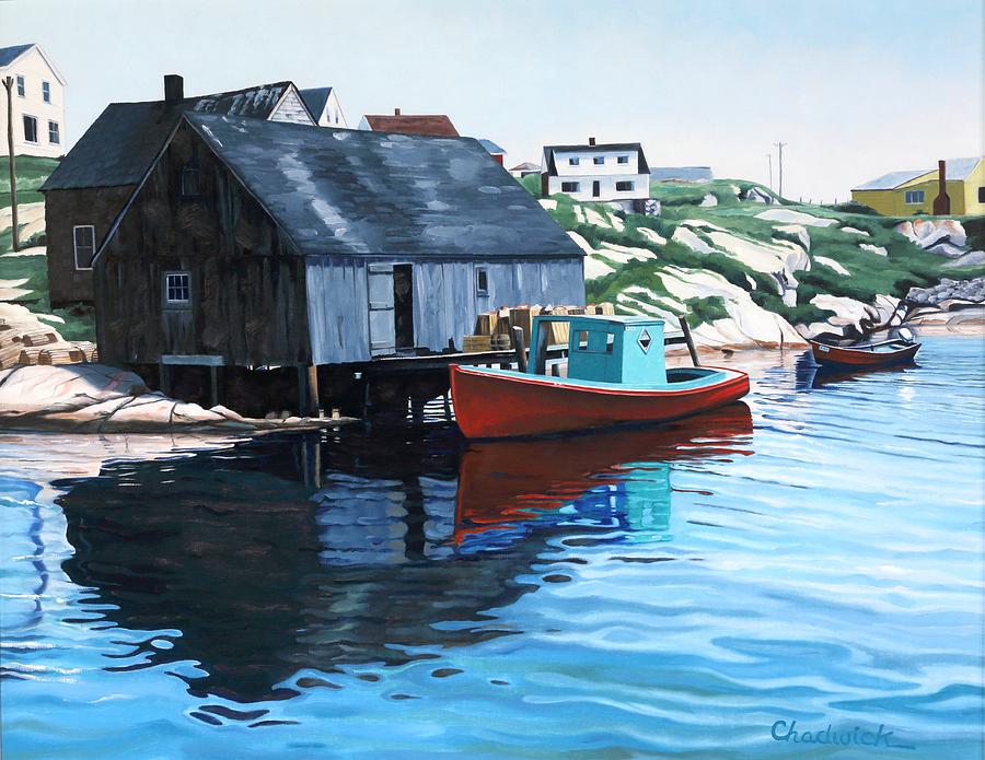 Quaint Cove #1 Painting by Phil Chadwick