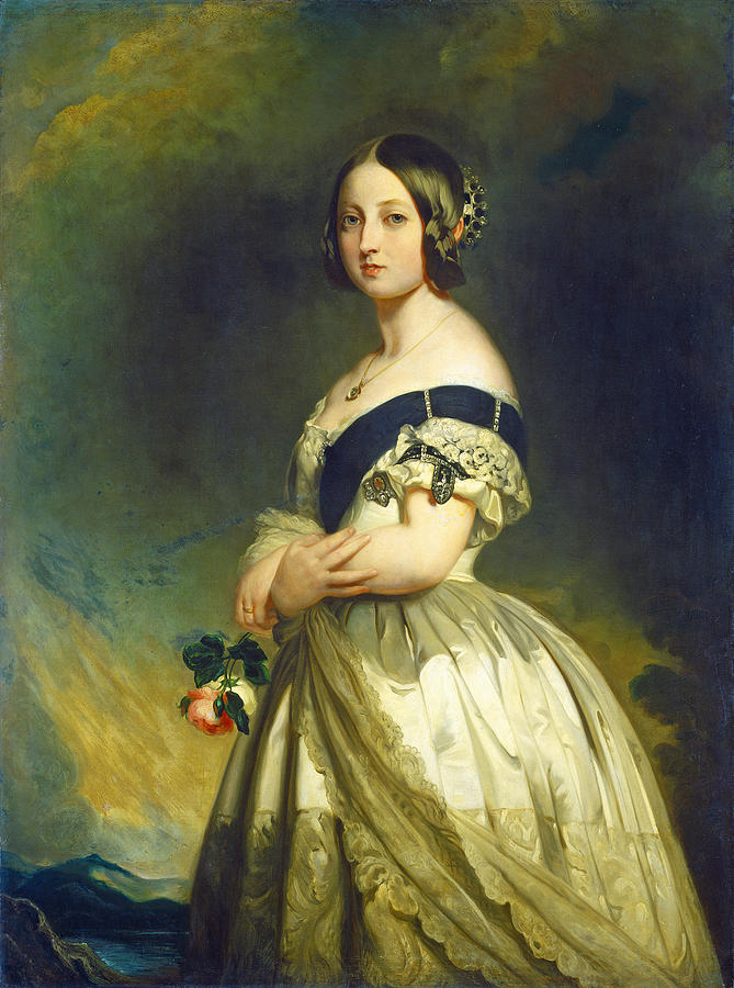 Queen Victoria Painting by Studio of Franz Xaver Winterhalter | Fine ...