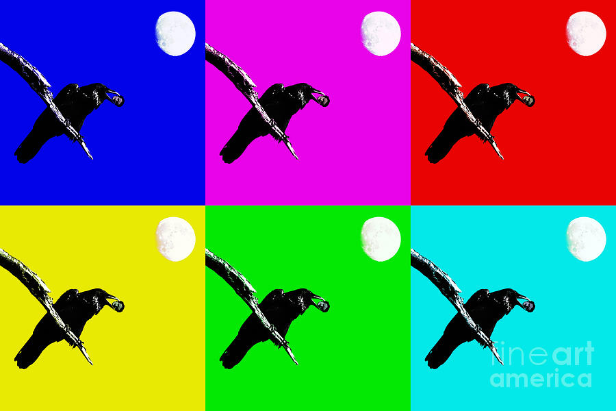 Abstract Photograph - Quoth The Raven Nevermore Six #1 by Wingsdomain Art and Photography