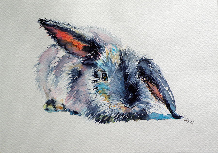 Rabbit #5 Painting by Kovacs Anna Brigitta