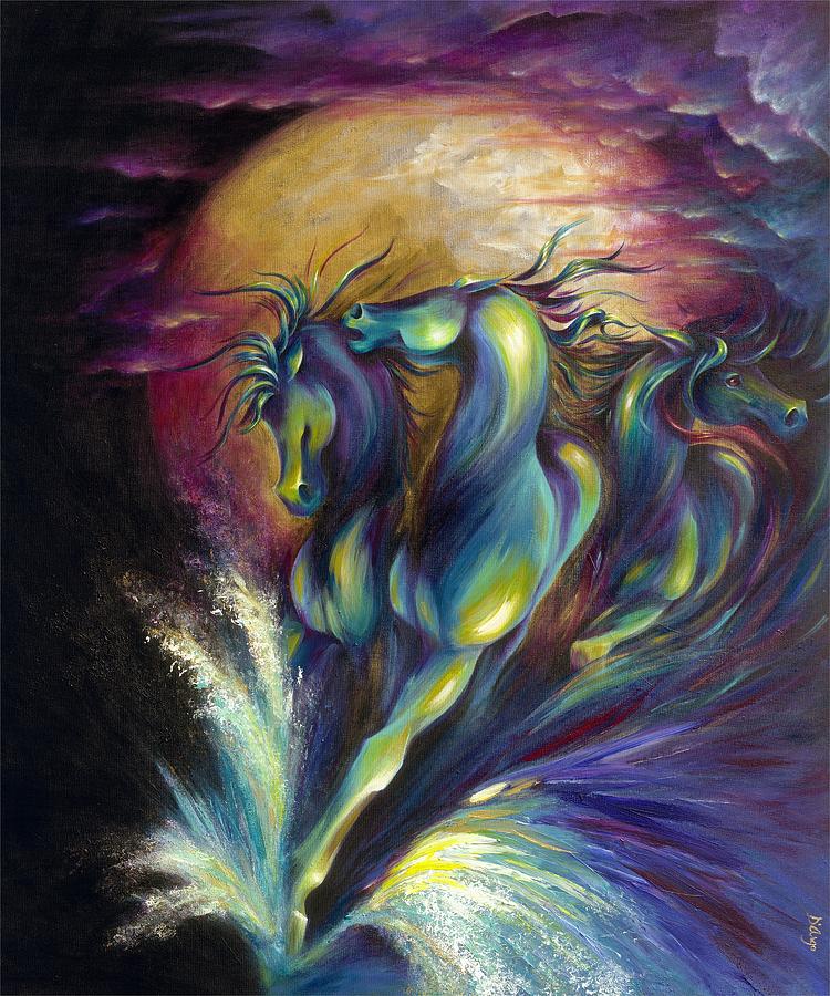 Racing the Moon #1 Painting by Dina Dargo