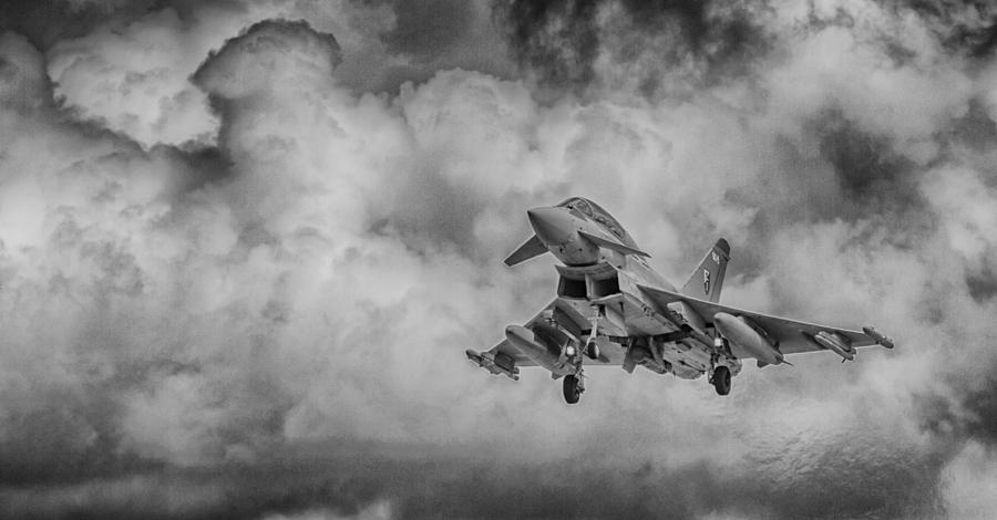 Typhoon Photograph - RAF Typhoon coming in to land #2 by Nigel Jones
