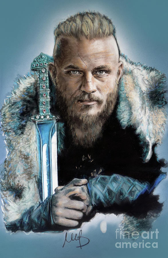 Ragnar Lothbrok #1 Pastel by Melanie D