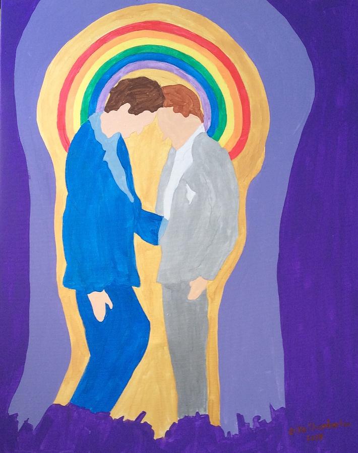 Rainbow #1 Painting by Erika Jean Chamberlin