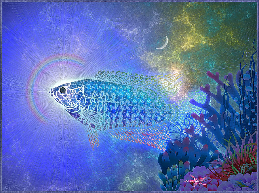Rainbow fish #1 Digital Art by Harald Dastis