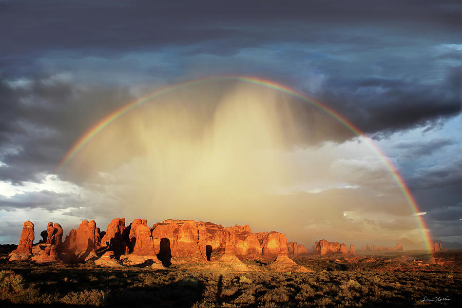 Arches National Park Photograph - Rainbow Over Garden Of Eden #1 by Dan Norris