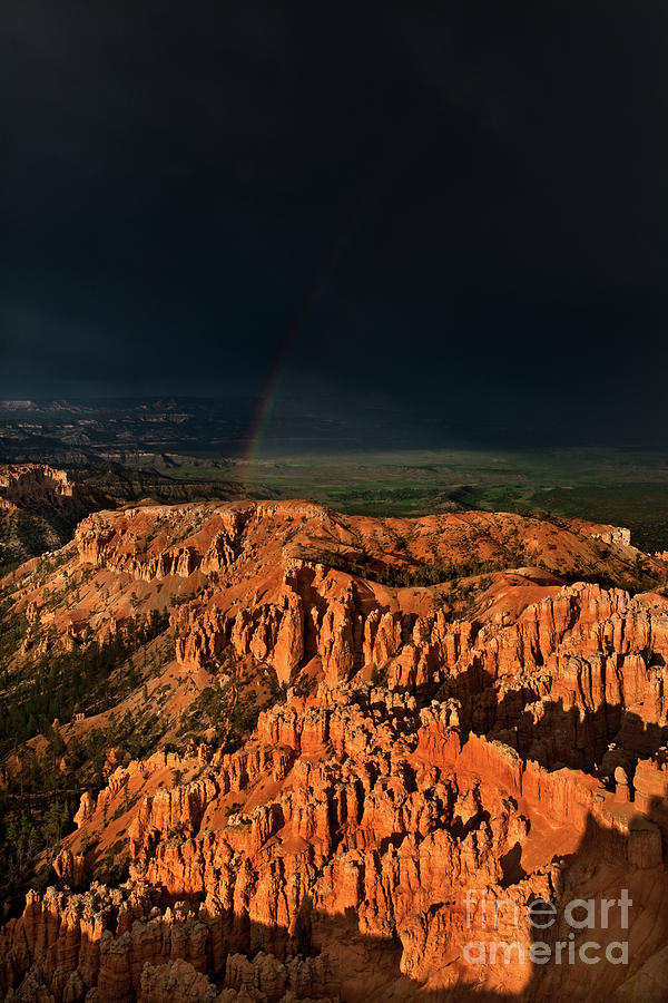 Rainbow Over Hoodoos Bryce Canyon National Park Utah #1 Photograph by Dave Welling