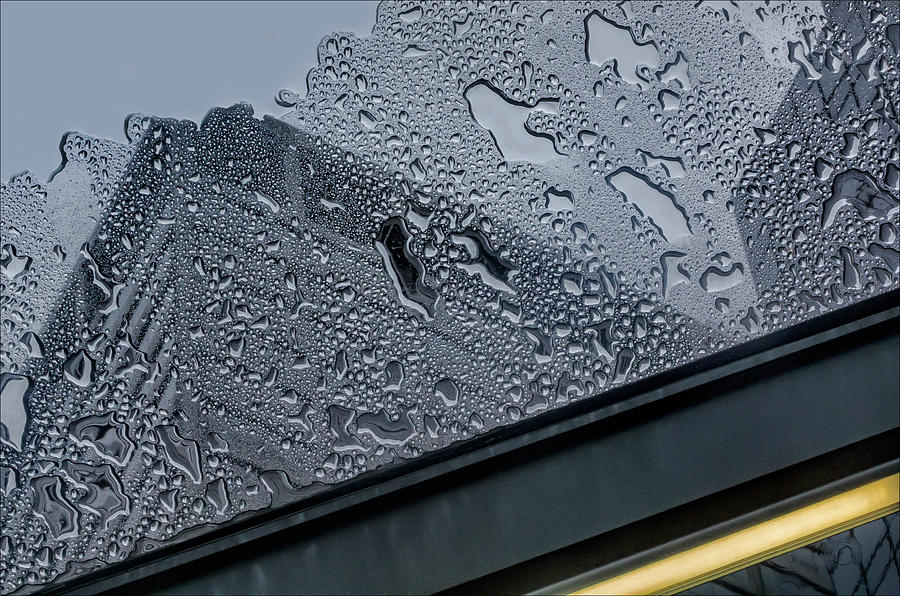 Raindrops on Glass Canopy #1 Photograph by Robert Ullmann
