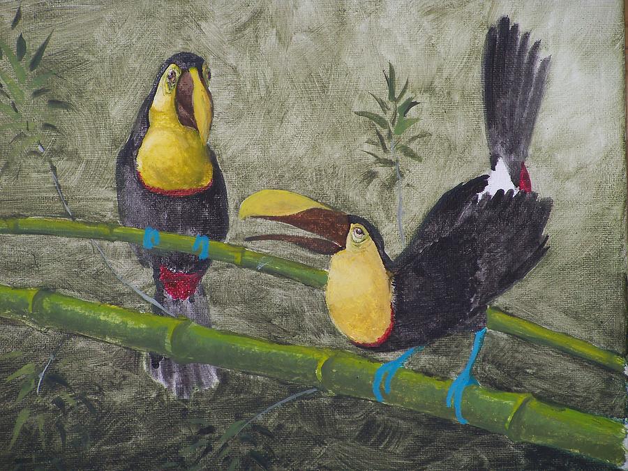 Toucan Painting - Rainforest Toucans #1 by William Patterson