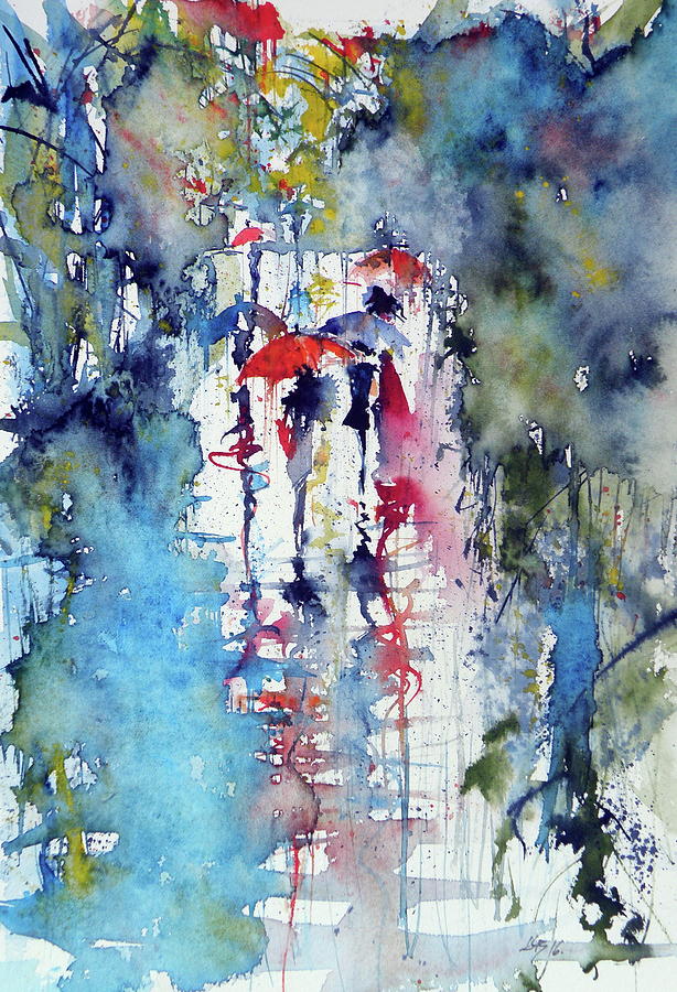Raining #1 Painting by Kovacs Anna Brigitta