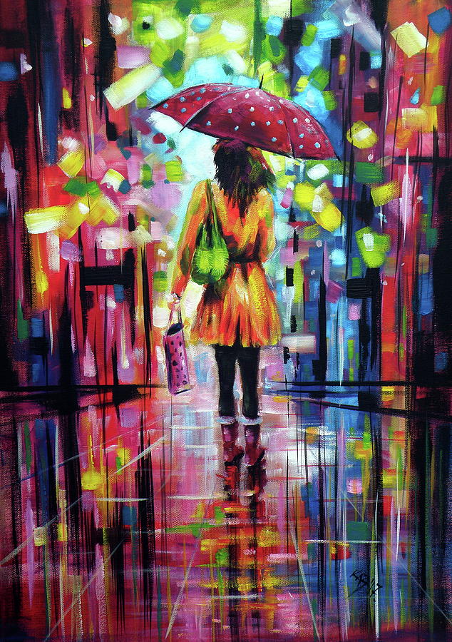 Rainy day #1 Painting by Kovacs Anna Brigitta