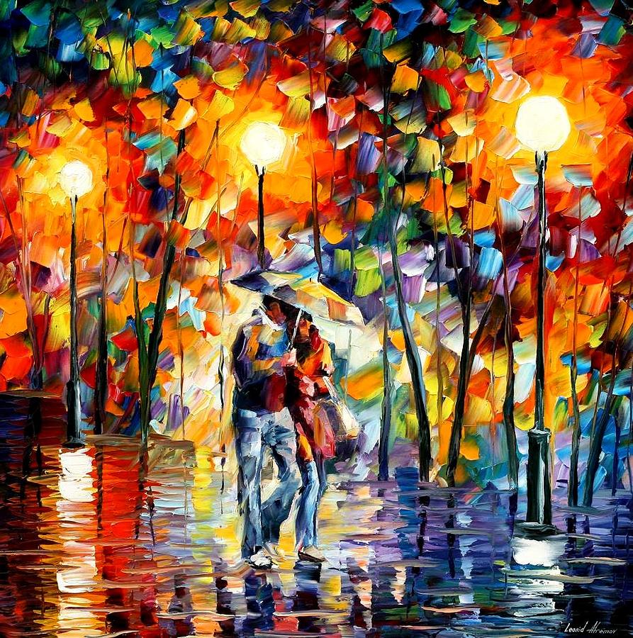 Rainy Evening Painting by Leonid Afremov