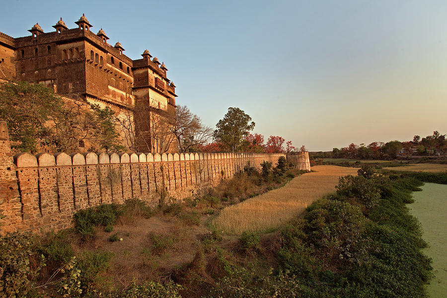 Raj Mahal Palace in Orchha Fort #1 Photograph by Aivar Mikko