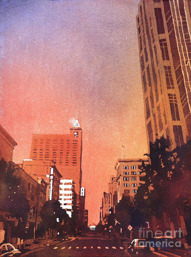 Raleigh Painting - Raleigh Downtown #3 by Ryan Fox