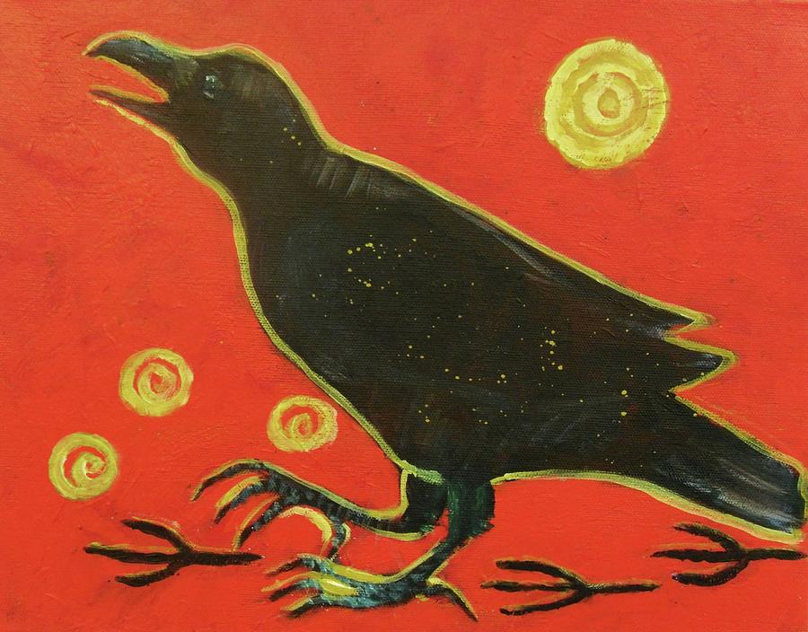 Raven Tracks #1 Painting by Carol Suzanne Niebuhr
