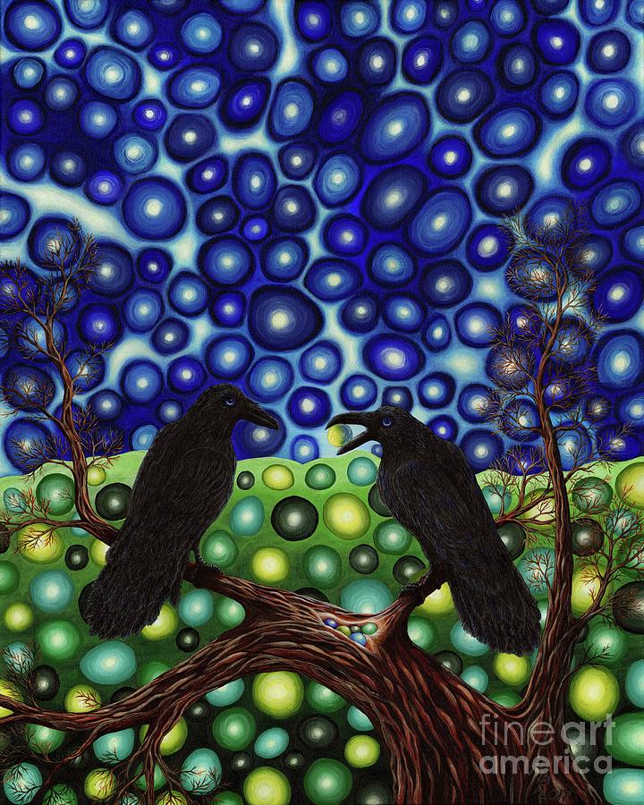 Ravens Tale #1 Painting by Rebecca Parker