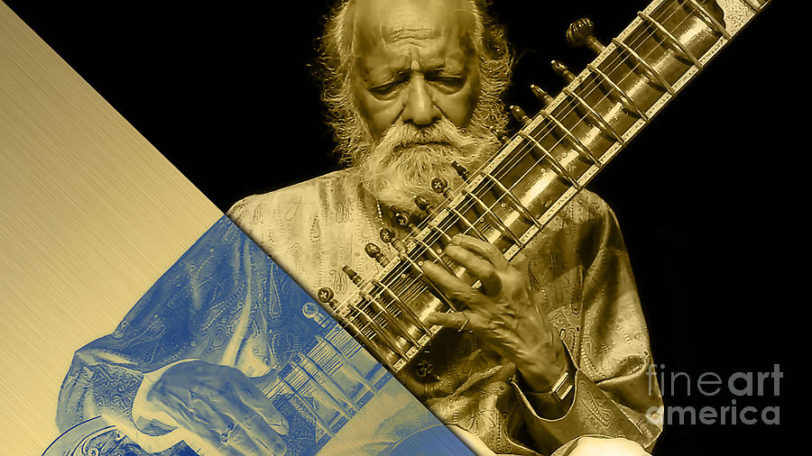 Music Mixed Media - Ravi Shankar Collection #7 by Marvin Blaine