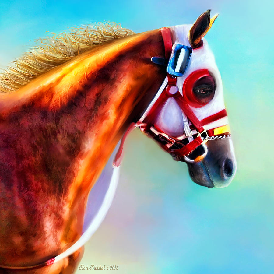 Horse Digital Art - Ready To Race #1 by Kari Nanstad